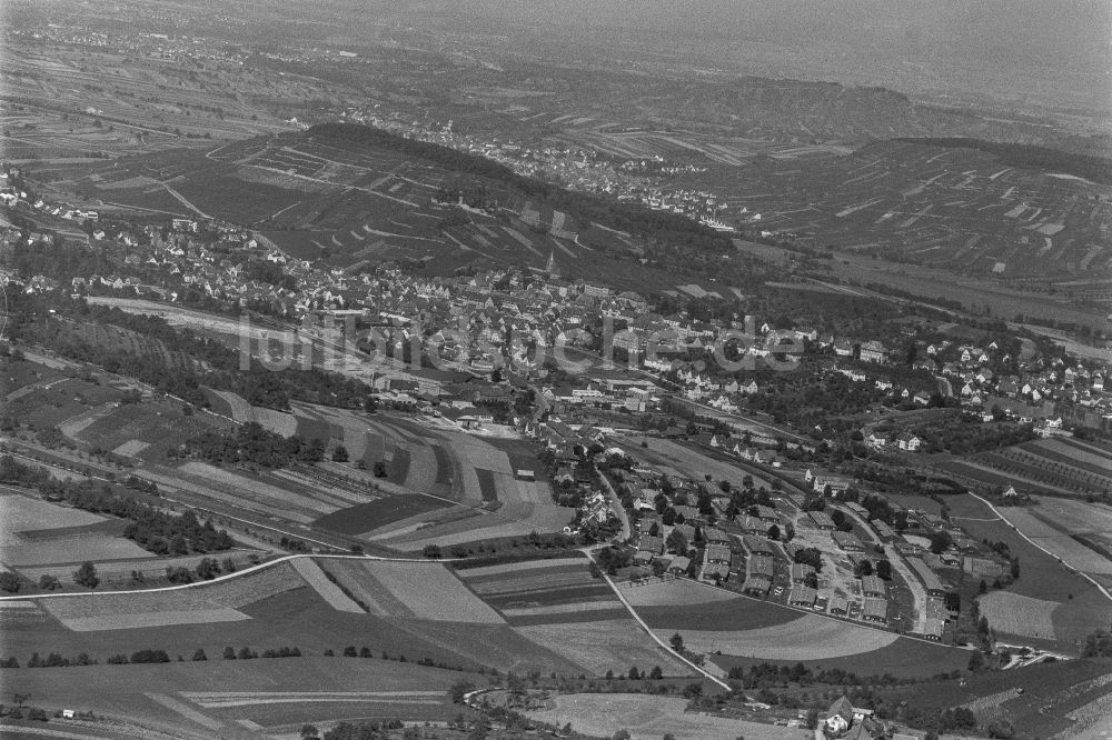 Weinsberg von oben - Stadtansicht vom Innenstadtbereich in Weinsberg im Bundesland Baden-Württemberg, Deutschland