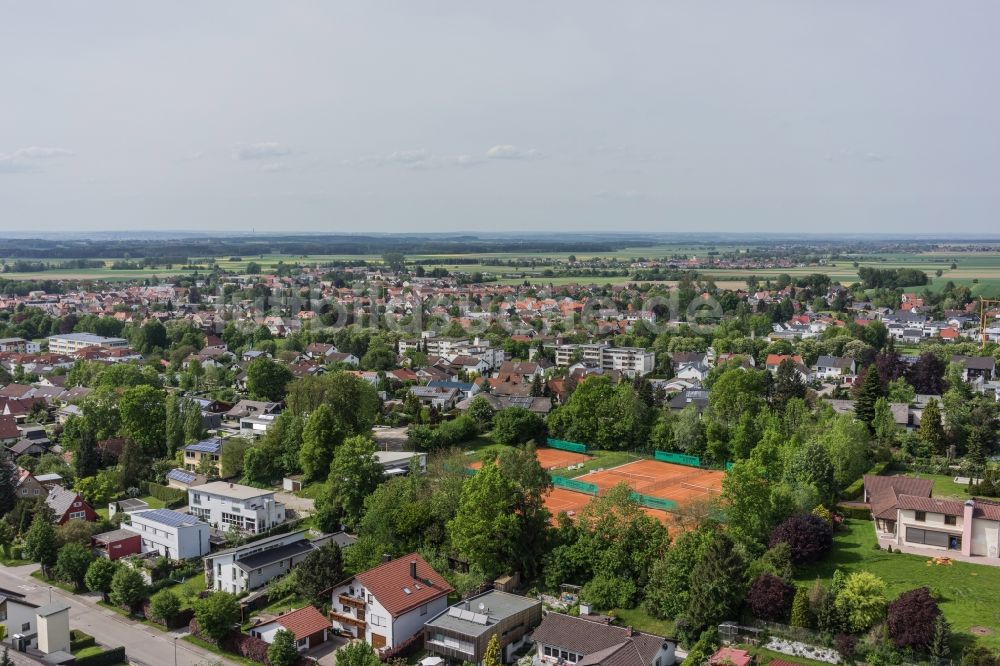 Weißenhorn aus der Vogelperspektive: Stadtansicht vom Innenstadtbereich in Weißenhorn im Bundesland Bayern