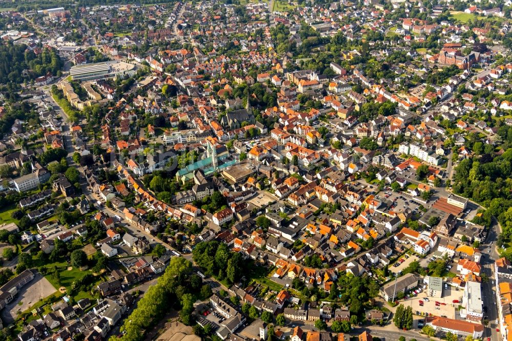 Werl aus der Vogelperspektive: Stadtansicht vom Innenstadtbereich in Werl im Bundesland Nordrhein-Westfalen, Deutschland