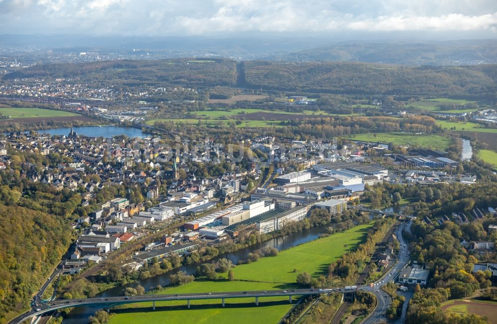 Wetter (Ruhr) aus der Vogelperspektive: Stadtansicht vom Innenstadtbereich in Wetter (Ruhr) im Bundesland Nordrhein-Westfalen, Deutschland