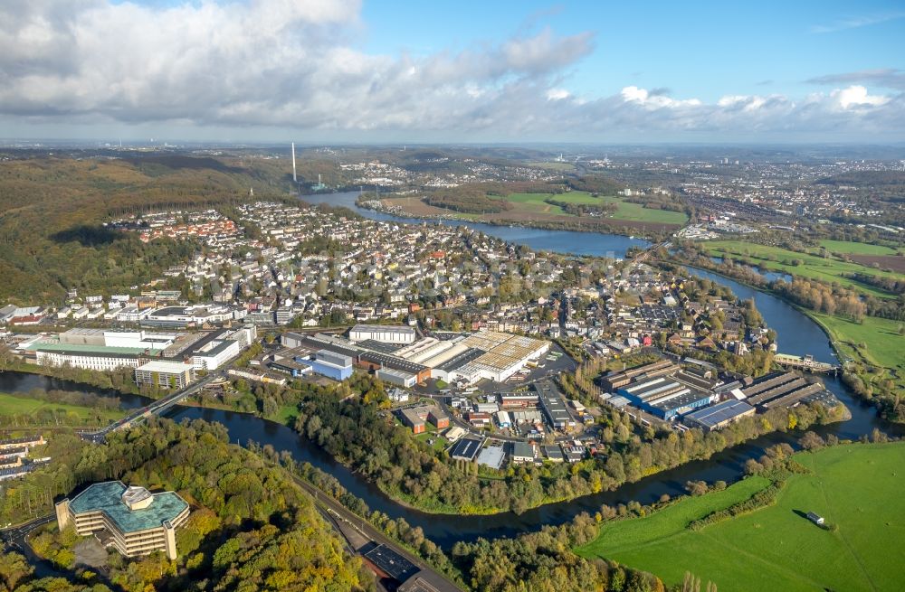 Luftbild Wetter (Ruhr) - Stadtansicht vom Innenstadtbereich in Wetter (Ruhr) im Bundesland Nordrhein-Westfalen, Deutschland