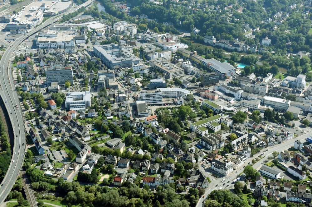 Wetzlar aus der Vogelperspektive: Stadtansicht vom Innenstadtbereich in Wetzlar im Bundesland Hessen, Deutschland