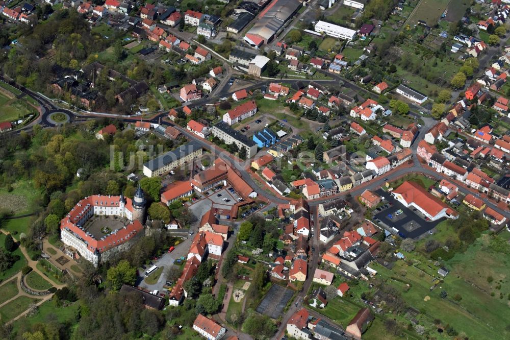 Luftaufnahme Wiesenburg/Mark - Stadtansicht vom Innenstadtbereich in Wiesenburg/Mark im Bundesland Brandenburg