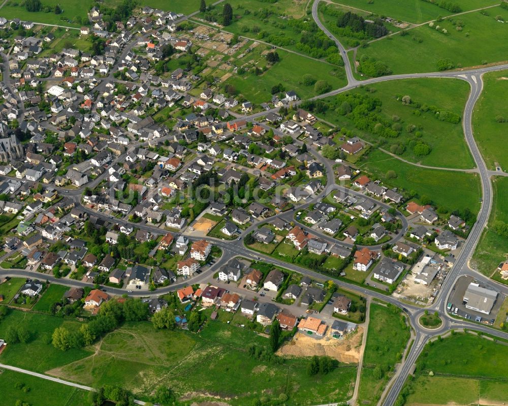 Wirges aus der Vogelperspektive: Stadtansicht vom Innenstadtbereich in Wirges im Bundesland Rheinland-Pfalz