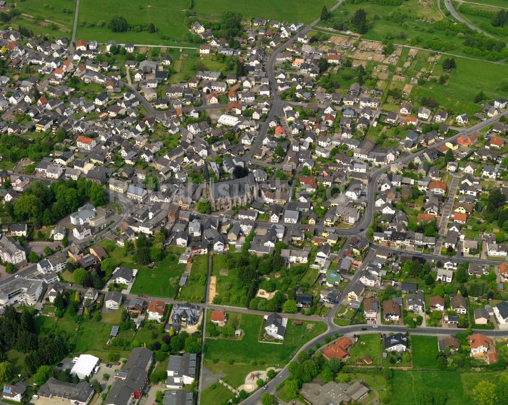 Luftbild Wirges - Stadtansicht vom Innenstadtbereich in Wirges im Bundesland Rheinland-Pfalz