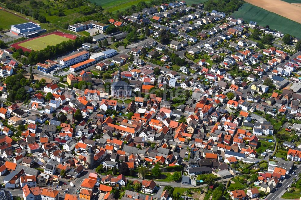 Luftbild Wölfersheim - Stadtansicht vom Innenstadtbereich in Wölfersheim im Bundesland Hessen, Deutschland