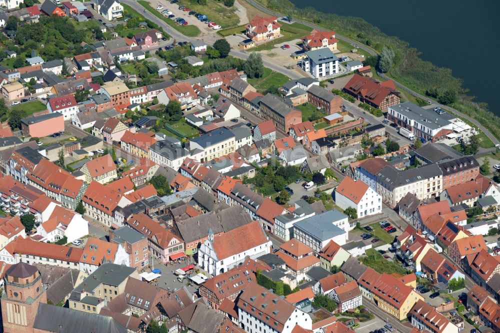 Luftbild Wolgast - Stadtansicht vom Innenstadtbereich in Wolgast im Bundesland Mecklenburg-Vorpommern