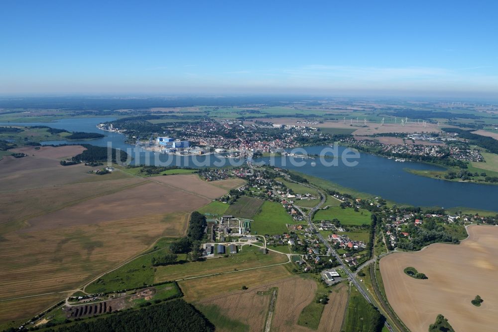 Luftbild Wolgast - Stadtansicht vom Innenstadtbereich in Wolgast im Bundesland Mecklenburg-Vorpommern