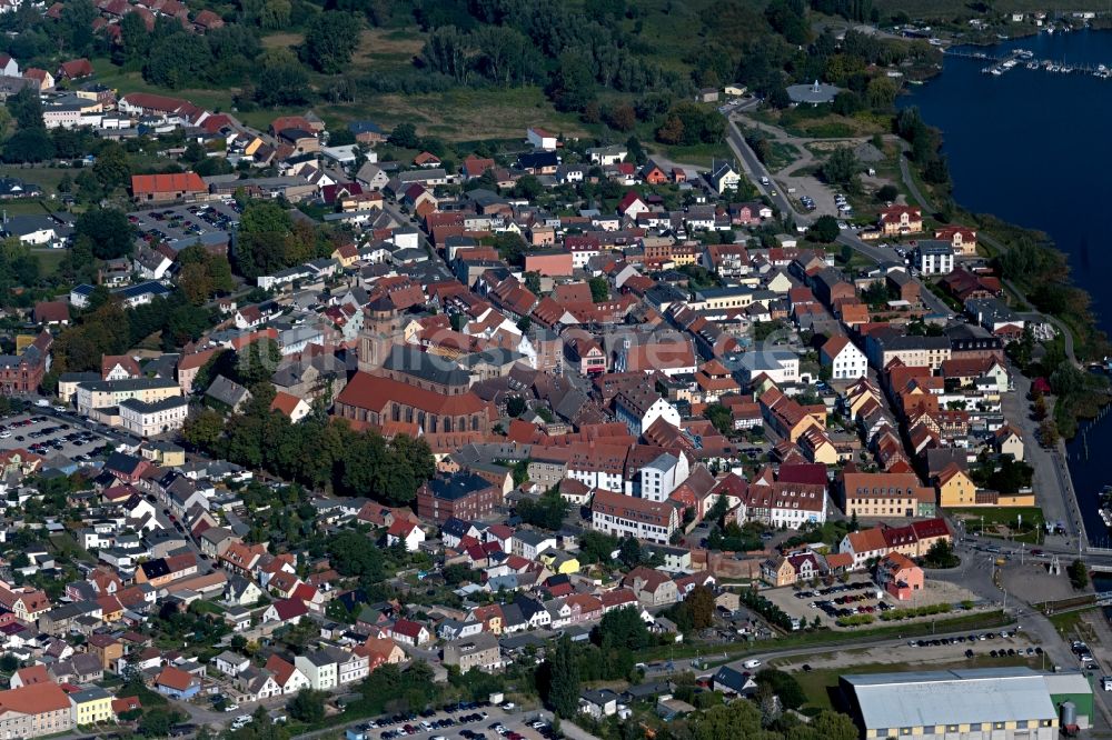 Luftbild Wolgast - Stadtansicht vom Innenstadtbereich in Wolgast im Bundesland Mecklenburg-Vorpommern