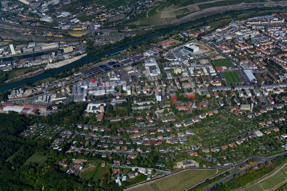 Zellerau aus der Vogelperspektive: Stadtansicht vom Innenstadtbereich in Zellerau im Bundesland Bayern, Deutschland