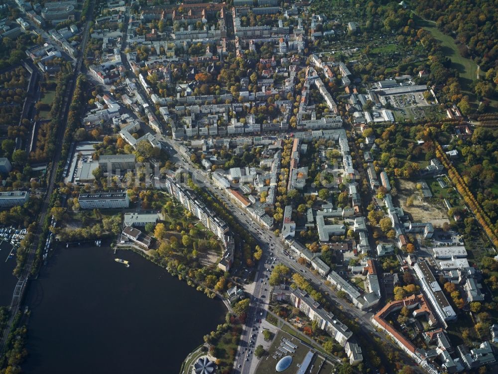 Luftbild Potsdam - Stadtansicht vom Innenstadtbereich an der Zeppelinstraße in Potsdam im Bundesland Brandenburg