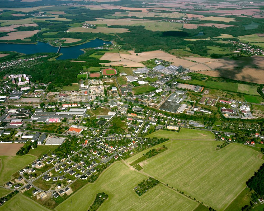 Zeulenroda aus der Vogelperspektive: Stadtansicht vom Innenstadtbereich in Zeulenroda im Bundesland Thüringen, Deutschland