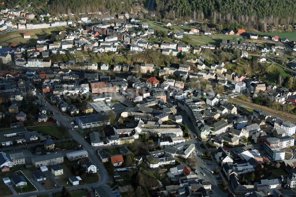 Luftaufnahme Zeulenroda-Triebes - Stadtansicht vom Innenstadtbereich in Zeulenroda-Triebes im Bundesland Thüringen