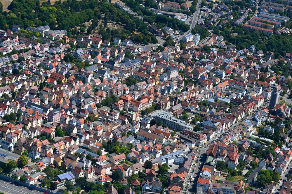 Luftaufnahme Zuffenhausen - Stadtansicht vom Innenstadtbereich in Zuffenhausen im Bundesland Baden-Württemberg, Deutschland