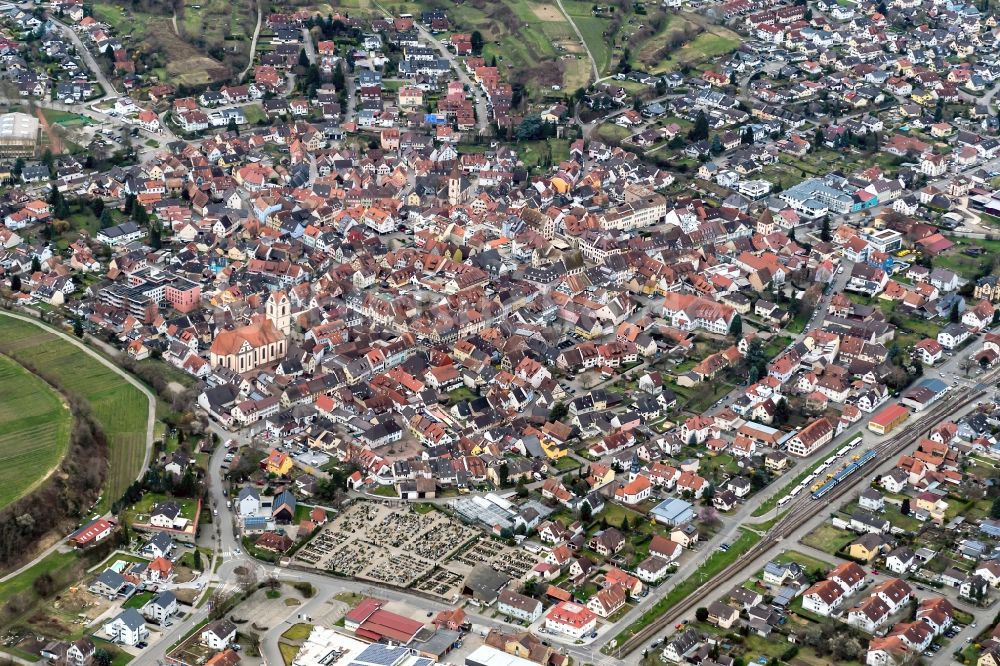 Endingen Am Kaiserstuhl Aus Der Vogelperspektive: Stadtansicht Des ...