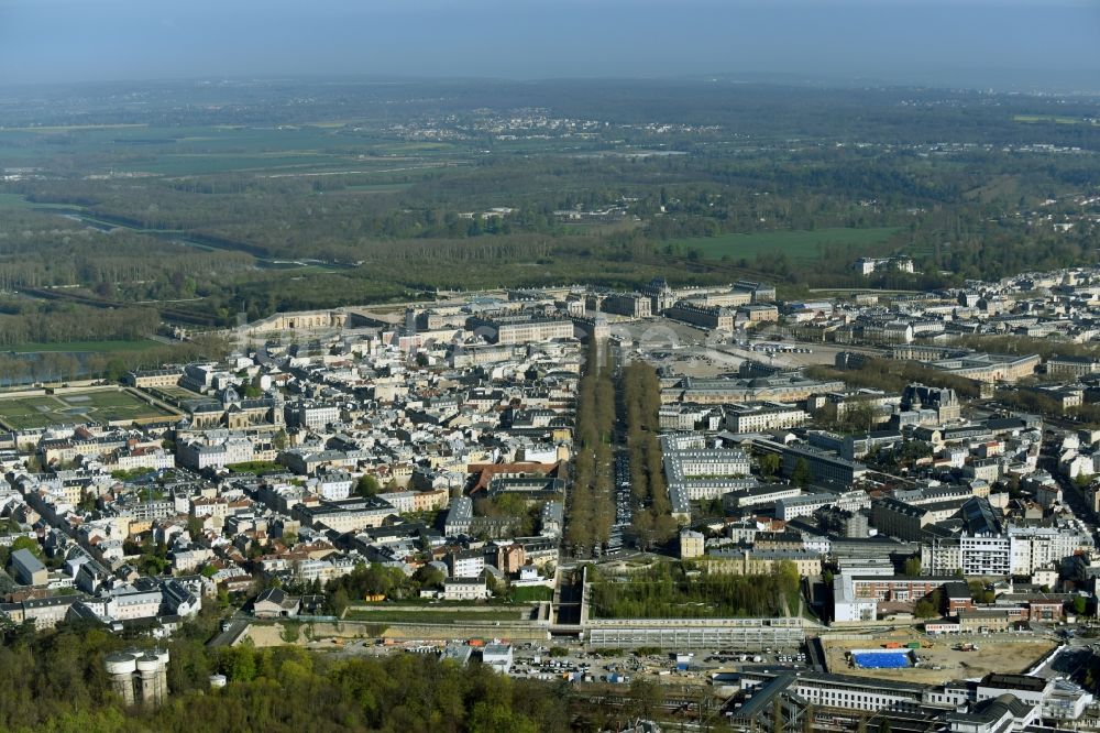 Luftbild Versailles - Stadtansicht des Innenstadtbereiches an der Avenue de Sceaux in Versailles in Ile-de-France, Frankreich