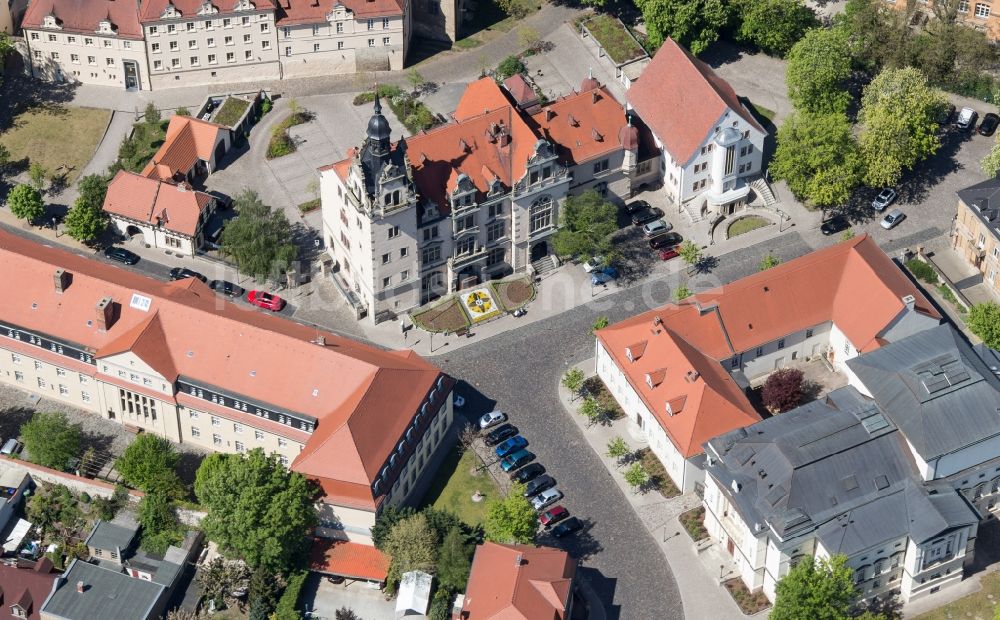 Luftaufnahme Bernburg (Saale) - Stadtansicht des Innenstadtbereiches Bernburg in Bernburg (Saale) im Bundesland Sachsen-Anhalt