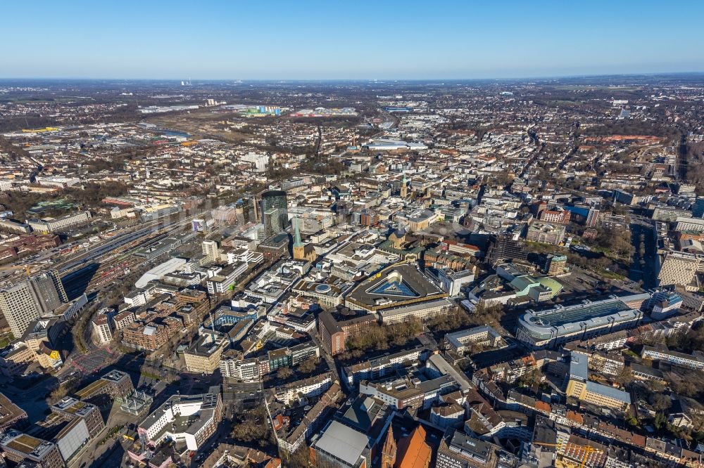 Luftaufnahme Dortmund - Stadtansicht des Innenstadtbereiches in Dortmund im Bundesland Nordrhein-Westfalen, Deutschland