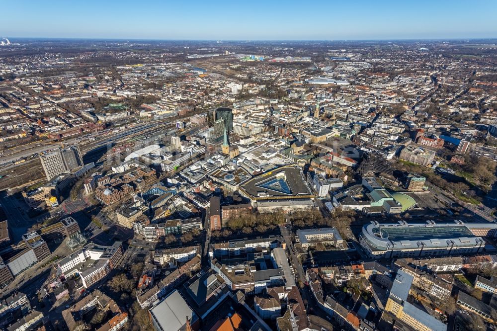 Dortmund von oben - Stadtansicht des Innenstadtbereiches in Dortmund im Bundesland Nordrhein-Westfalen, Deutschland