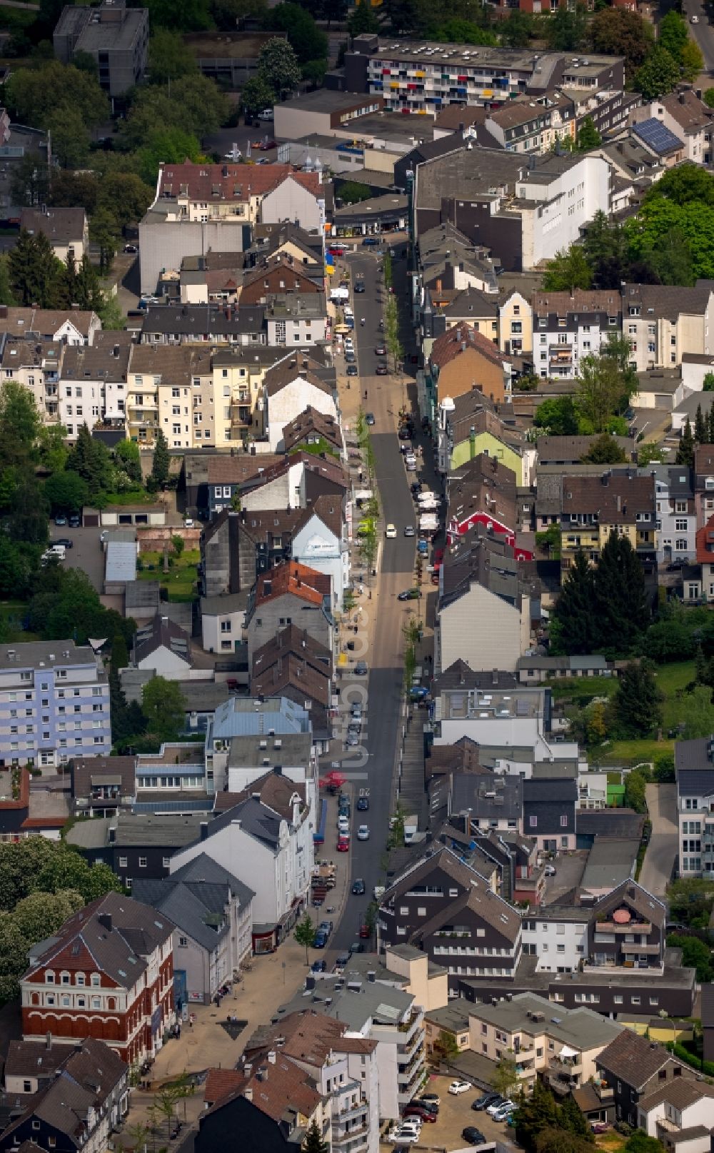 Luftbild Gevelsberg - Stadtansicht des Innenstadtbereiches an der Einkaufsstraße Mittelstraße in Gevelsberg im Bundesland Nordrhein-Westfalen