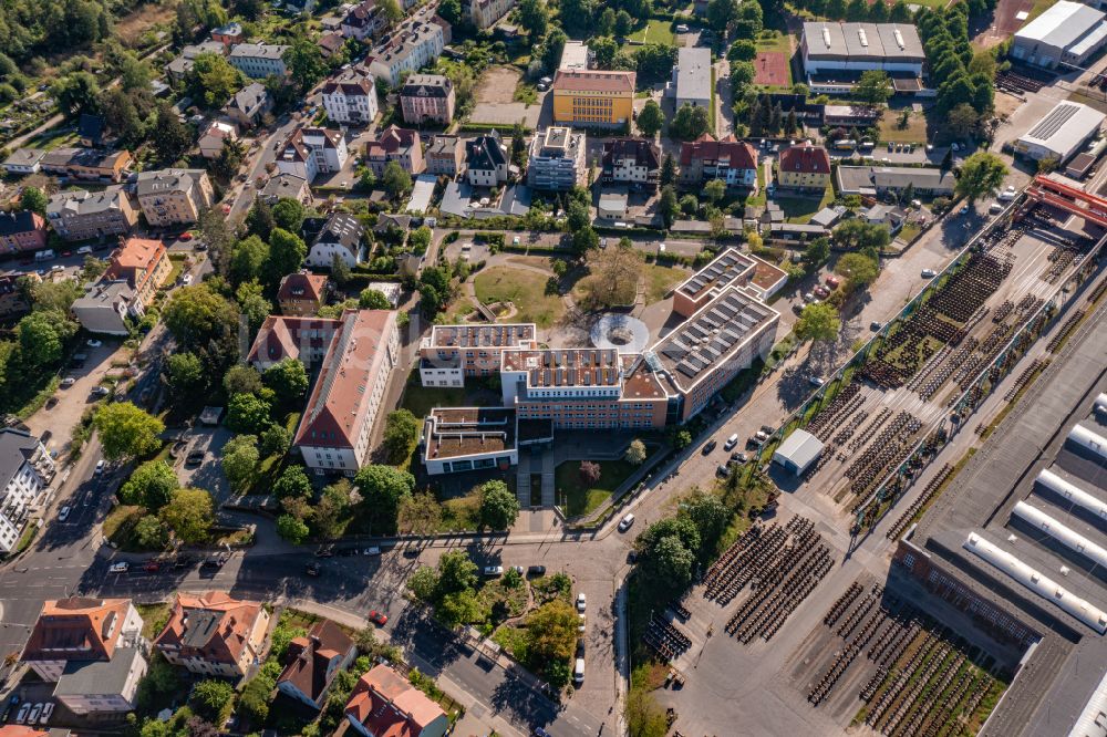 Luftbild Eberswalde - Stadtansicht des Innenstadtbereiches entlang der Bundesstraße B167 in Eberswalde im Bundesland Brandenburg, Deutschland