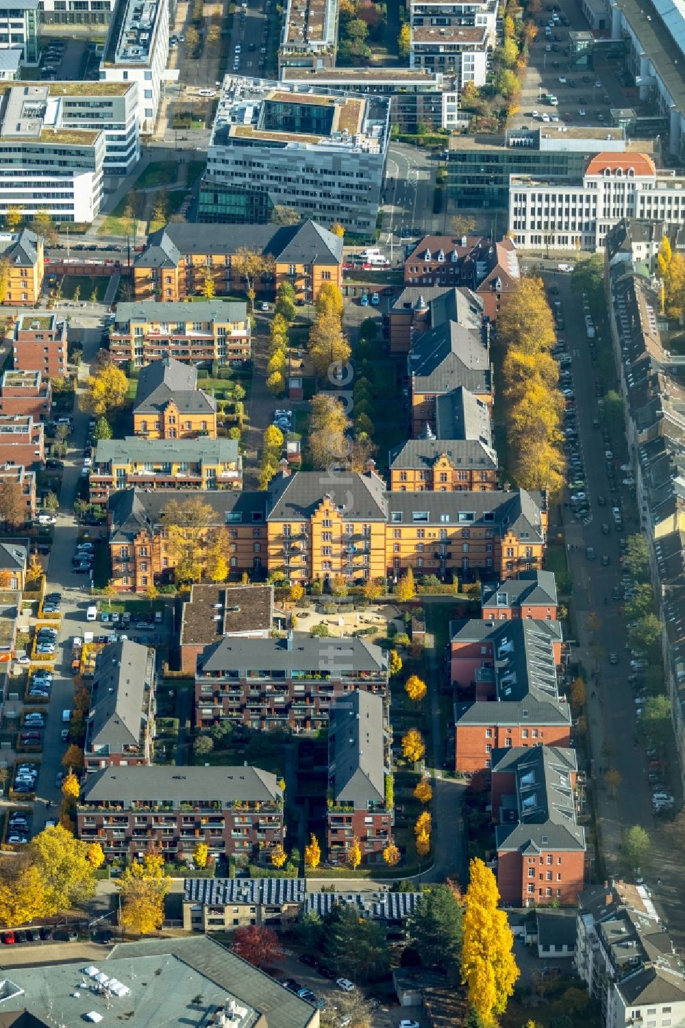 Luftbild Düsseldorf - Stadtansicht des Innenstadtbereiches entlang der Tannenstraße in Düsseldorf im Bundesland Nordrhein-Westfalen, Deutschland