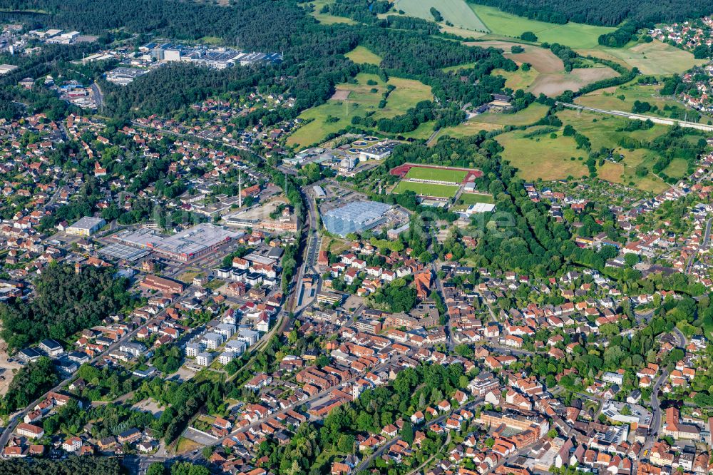 Gifhorn von oben - Stadtansicht des Innenstadtbereiches in Gifhorn im Bundesland Niedersachsen, Deutschland