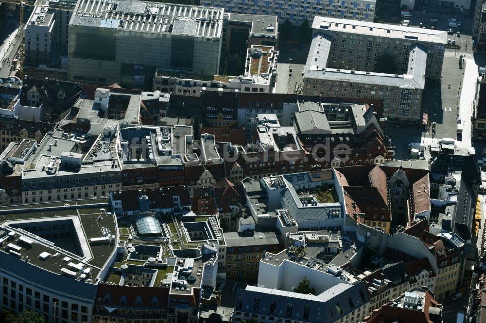 Luftaufnahme Leipzig - Stadtansicht des Innenstadtbereiches Hainstraße - Große Fleischergasse - in Leipzig im Bundesland Sachsen