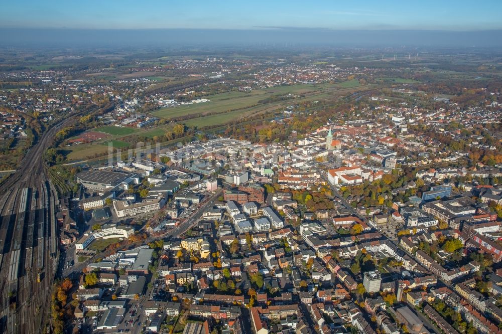 Luftbild Hamm - Stadtansicht des Innenstadtbereiches in Hamm im Bundesland Nordrhein-Westfalen