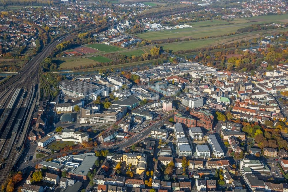 Luftaufnahme Hamm - Stadtansicht des Innenstadtbereiches in Hamm im Bundesland Nordrhein-Westfalen