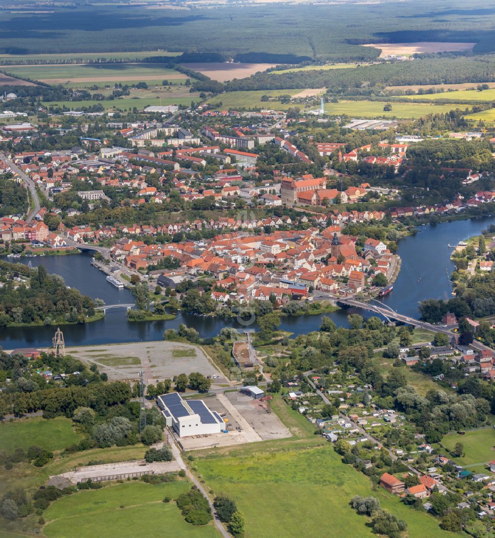 Luftbild Hansestadt Havelberg - Stadtansicht des Innenstadtbereiches Havelberg in Hansestadt Havelberg im Bundesland Sachsen-Anhalt