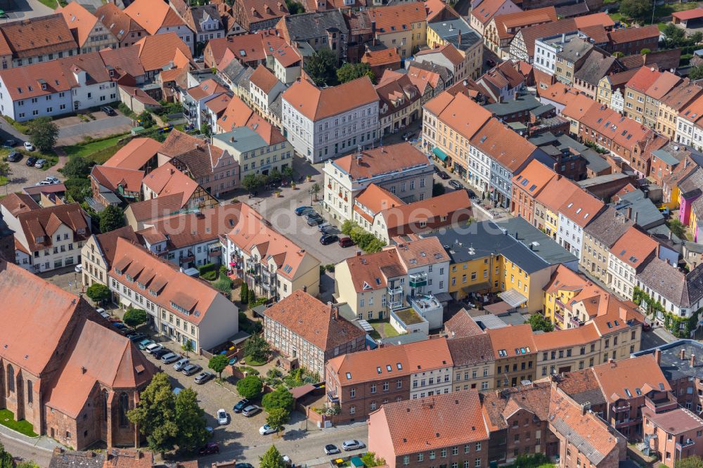 Hansestadt Havelberg von oben - Stadtansicht des Innenstadtbereiches Havelberg in Hansestadt Havelberg im Bundesland Sachsen-Anhalt