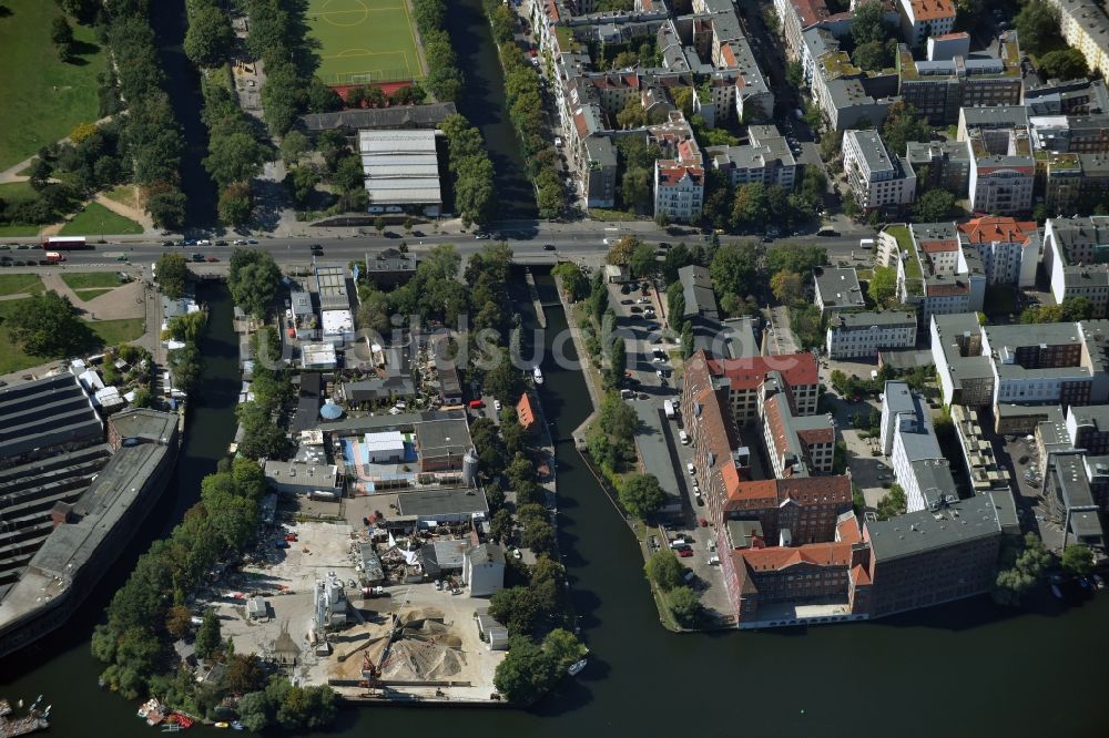 Berlin von oben - Stadtansicht des Innenstadtbereiches Heckmannufer in Berlin