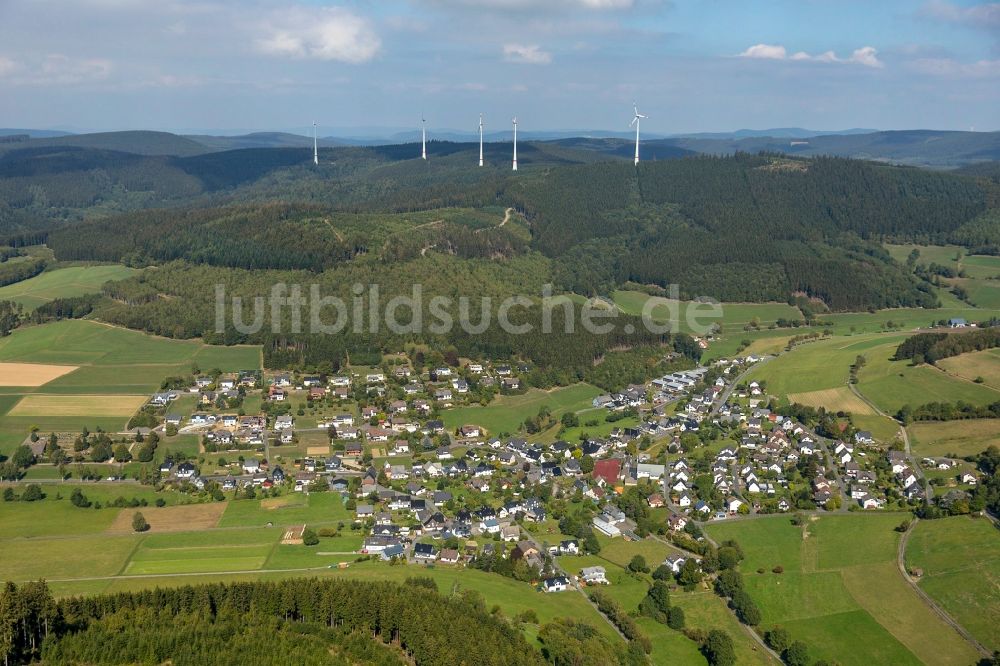 Hilchenbach aus der Vogelperspektive: Stadtansicht des Innenstadtbereiches in Hilchenbach im Bundesland Nordrhein-Westfalen, Deutschland