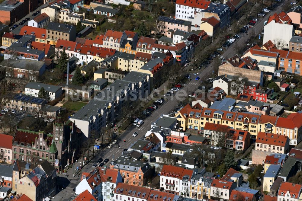 Luftbild Potsdam - Stadtansicht des Innenstadtbereiches Karl-Liebknecht-Straße im Ortsteil Babelsberg in Potsdam im Bundesland Brandenburg