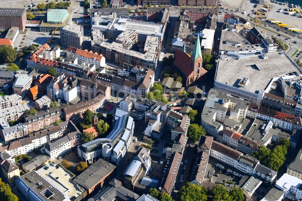 Luftbild Kiel - Stadtansicht des Innenstadtbereiches in Kiel im Bundesland Schleswig-Holstein, Deutschland