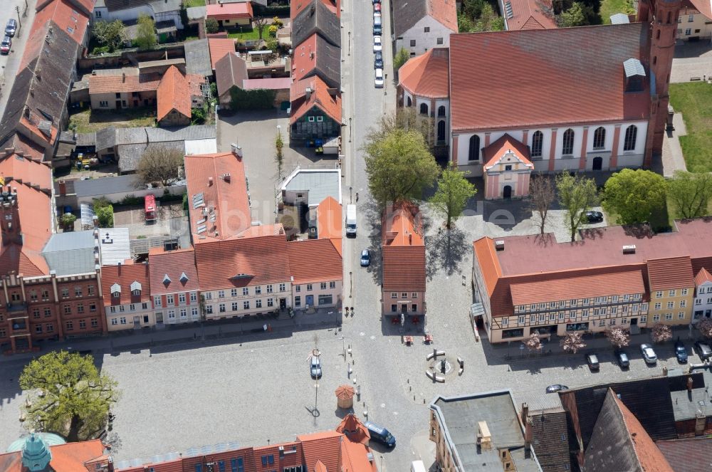 Luftbild Kyritz - Stadtansicht des Innenstadtbereiches in Kyritz im Bundesland Brandenburg