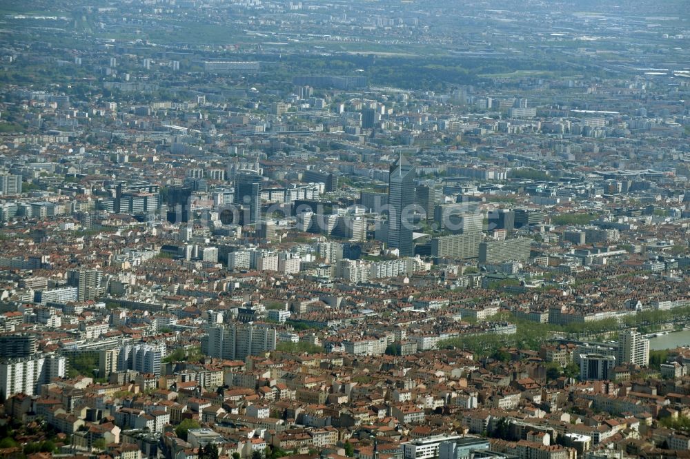 Luftbild Lyon - Stadtansicht des Innenstadtbereiches in Lyon in Auvergne Rhone-Alpes, Frankreich