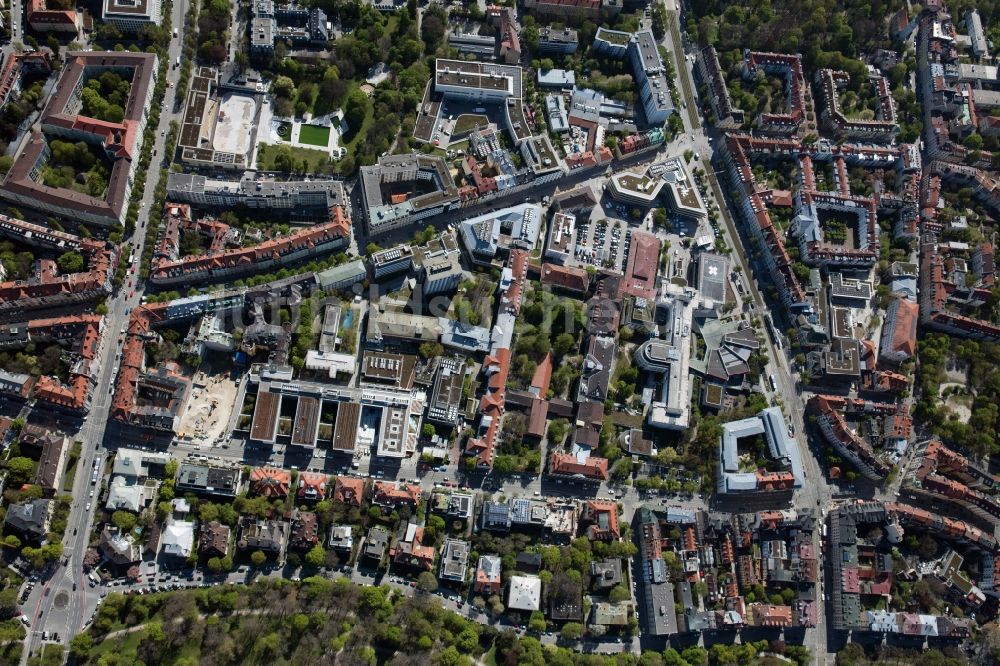 München aus der Vogelperspektive: Stadtansicht des Innenstadtbereiches im Ortsteil Steinhausen in München im Bundesland Bayern