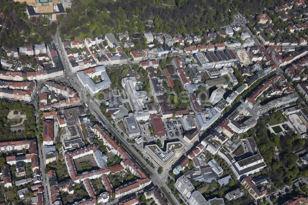 Luftbild München - Stadtansicht des Innenstadtbereiches im Ortsteil Steinhausen in München im Bundesland Bayern