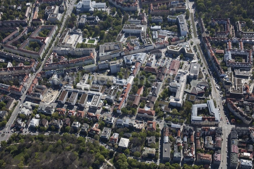 München aus der Vogelperspektive: Stadtansicht des Innenstadtbereiches im Ortsteil Steinhausen in München im Bundesland Bayern