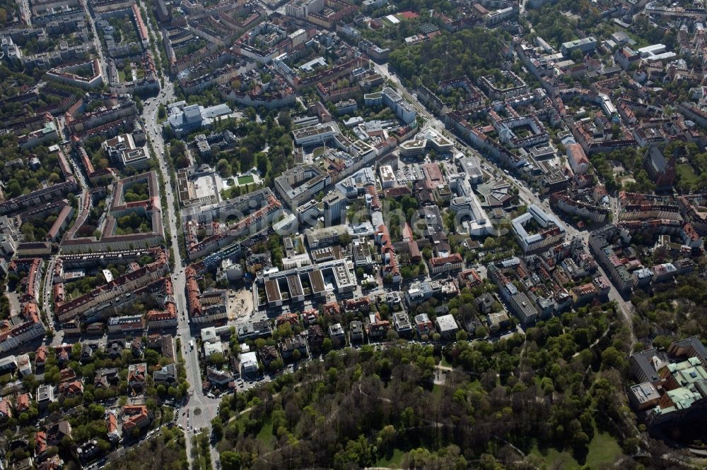 Luftbild München - Stadtansicht des Innenstadtbereiches im Ortsteil Steinhausen in München im Bundesland Bayern