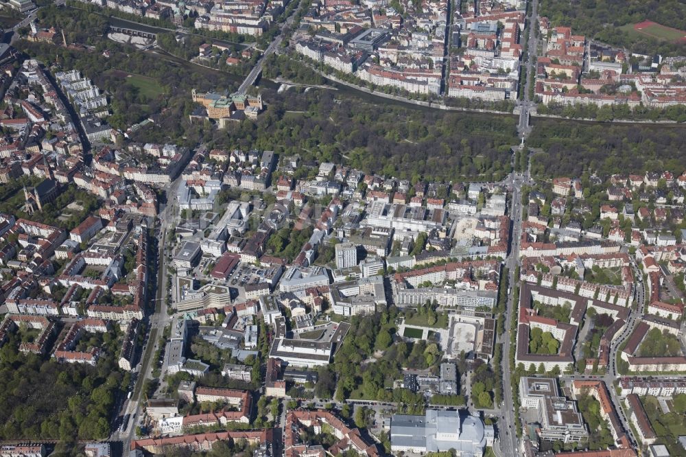 München von oben - Stadtansicht des Innenstadtbereiches im Ortsteil Steinhausen in München im Bundesland Bayern