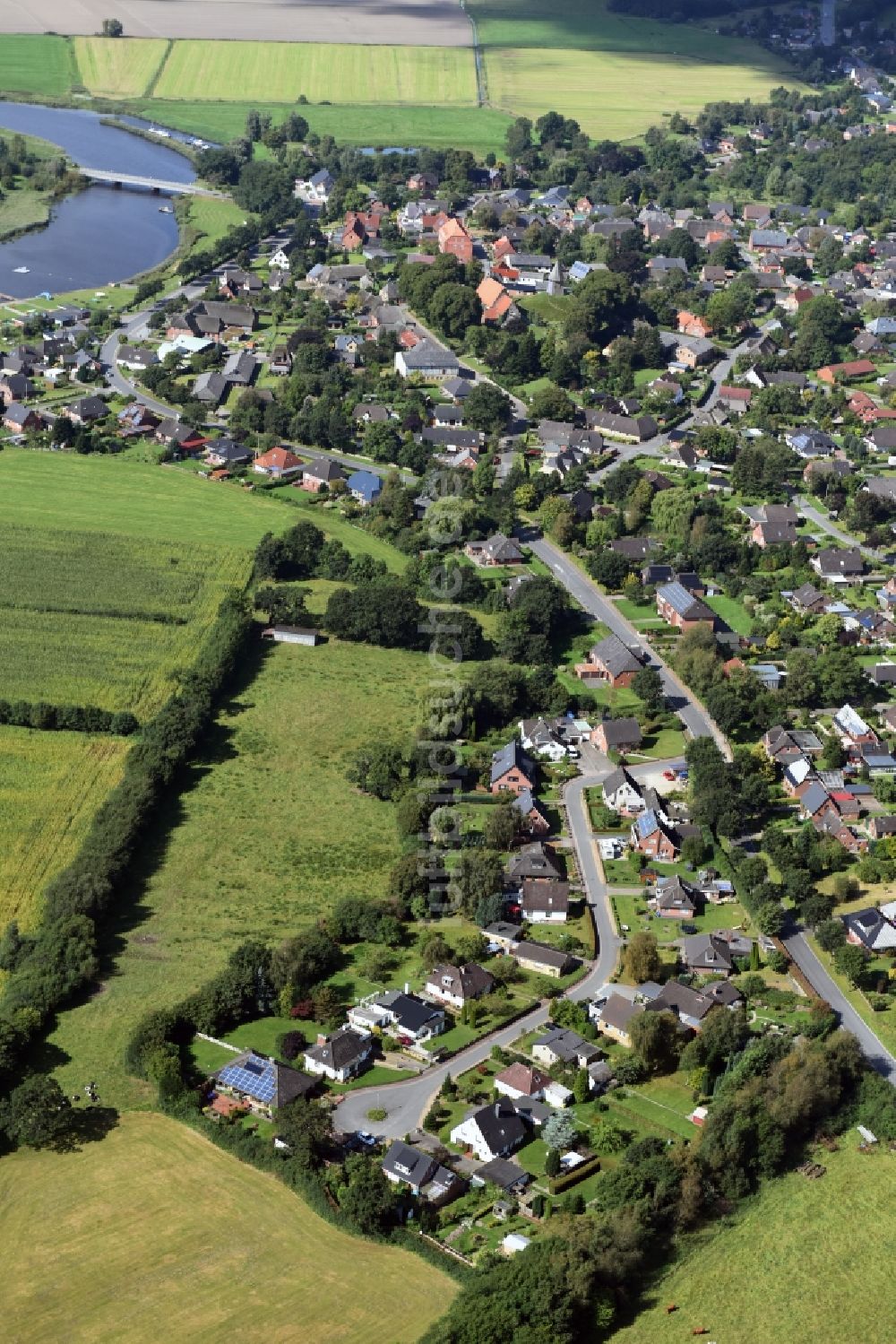 Luftbild Schwabstedt - Stadtansicht des Innenstadtbereiches Schwabstedt in Schwabstedt im Bundesland Schleswig-Holstein