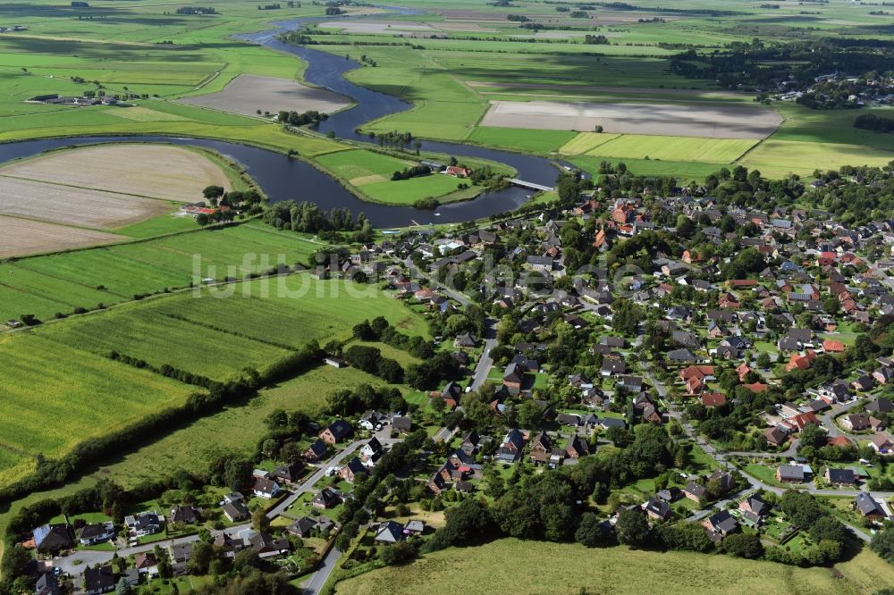 Luftaufnahme Schwabstedt - Stadtansicht des Innenstadtbereiches Schwabstedt in Schwabstedt im Bundesland Schleswig-Holstein