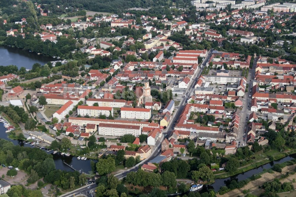 Luftbild Templin - Stadtansicht des Innenstadtbereiches in Templin im Bundesland Brandenburg