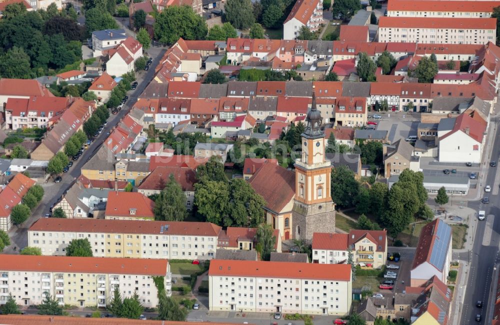 Luftaufnahme Templin - Stadtansicht des Innenstadtbereiches in Templin im Bundesland Brandenburg