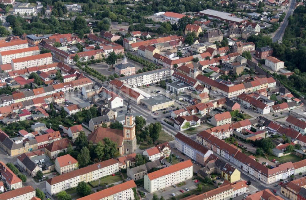 Templin aus der Vogelperspektive: Stadtansicht des Innenstadtbereiches in Templin im Bundesland Brandenburg