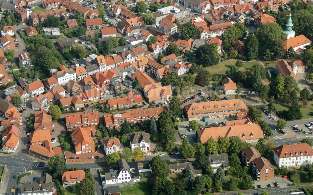 Luftaufnahme Wolfsburg - Stadtansicht des Innenstadtbereiches in Wolfsburg im Bundesland Niedersachsen