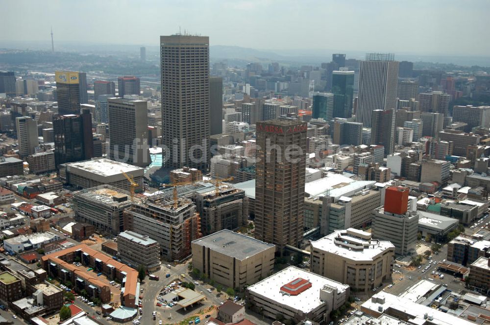 Johannesburg von oben - Stadtansicht von Johannesburg, Südafrika